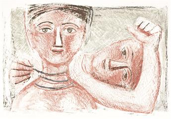 MASSIMO CAMPIGLI Two color lithographs.